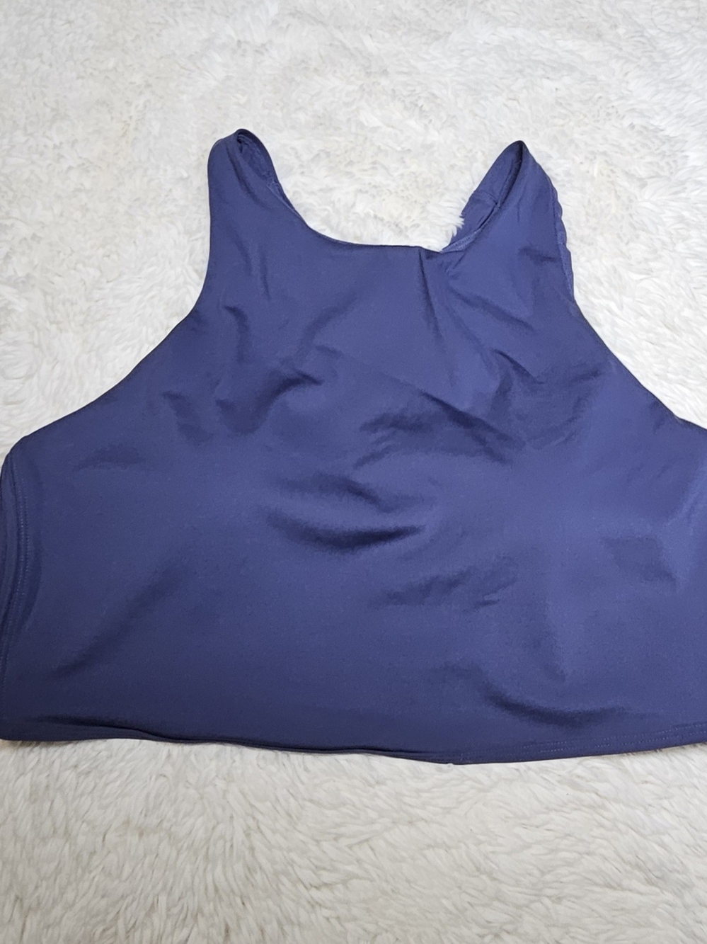 Under Armour Navy Athletic High Neck Sports Bra-XXL